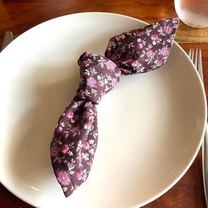 Purple floral Vintage Print 13inch square cotton napkin